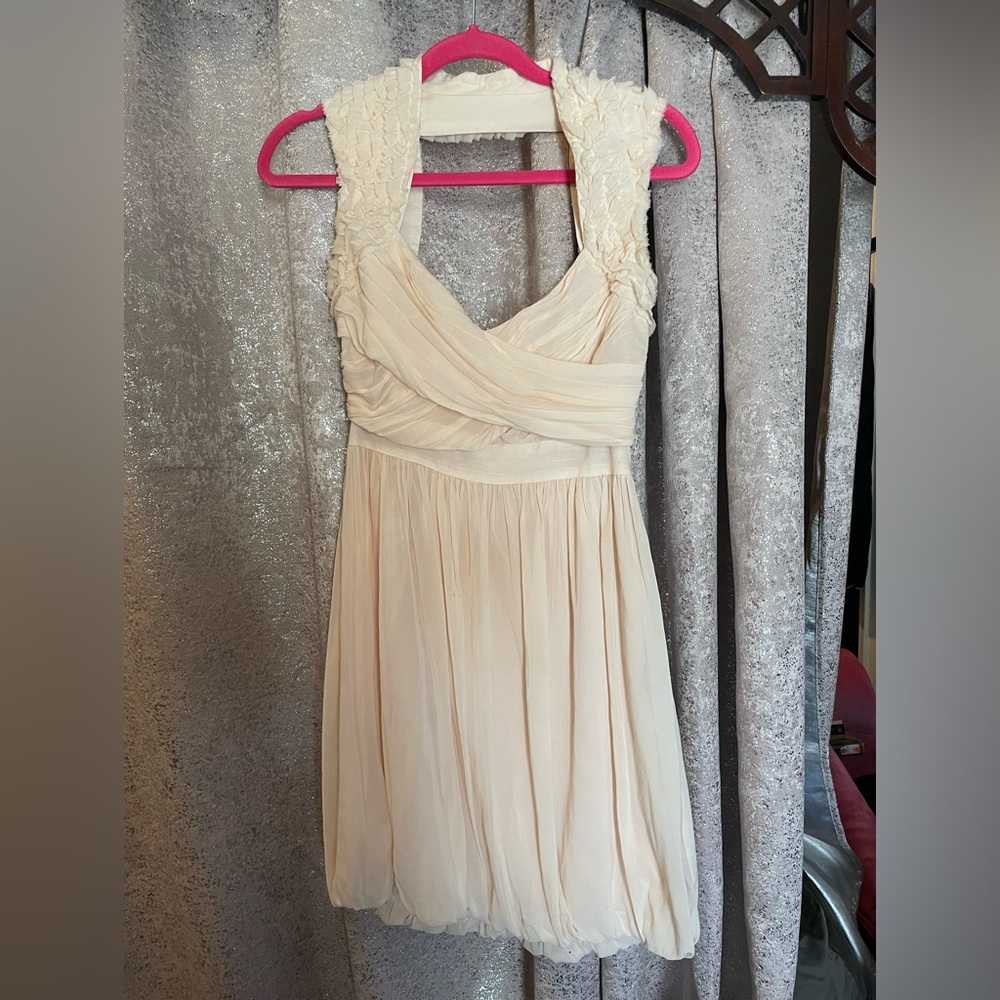 Gorgeous Bebe tulle cream bubble dress S bridal shower graduation